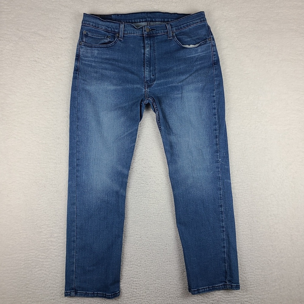 Levi's 514 Jeans Mens 38x30 Blue Straight Fit Medium Wash Denim *
